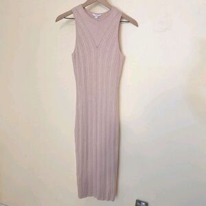 GUESS Pink Knit Bodycon Maxi Dress Size Small